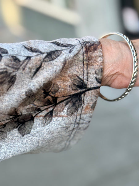 Jess and Jane Brushed Knit Tunic Top -Daydream