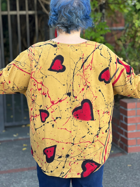 Darby Bestee Long Sleeve - Mustard Heart