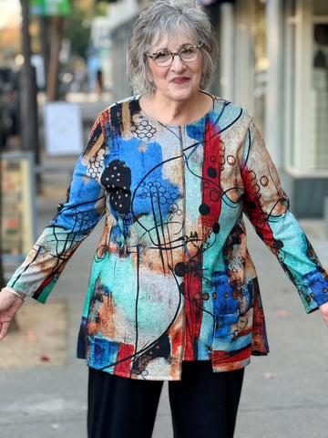 Jess and Jane Brushed Knit Tunic Top -Vogue