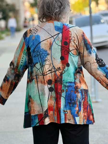 Jess and Jane Brushed Knit Tunic Top -Vogue