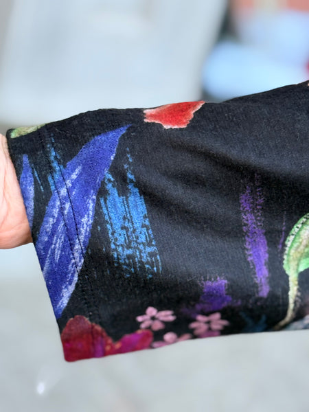 Jess and Jane Brushed V-Neck Knit Tunic Top-Juliette