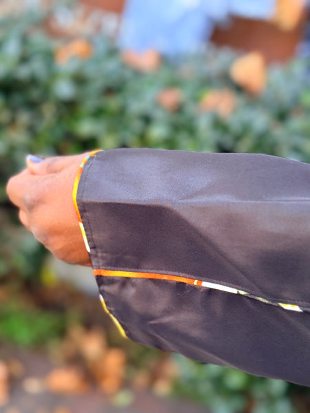 Lindi/Oopera Pleated Hood Color Trim Raincoat