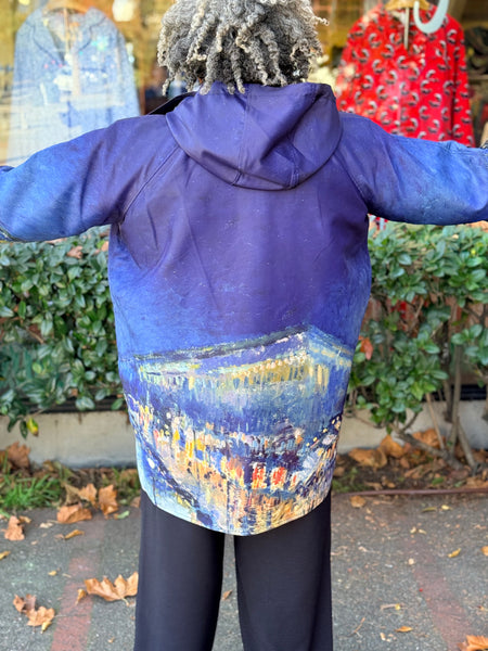 Lindi Water Repellant Reversible Toggle Button Rain Coat-J22539W