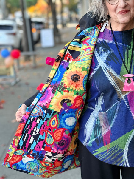 Lindi/Oopera Reversible Raincoat Black