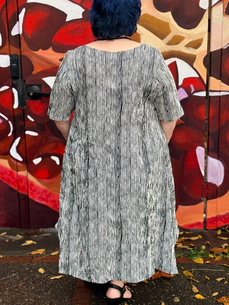 Niche Florence Dress- Big Stripe B/W