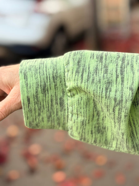 Kleen Heathered Pocket Top- Key Lime