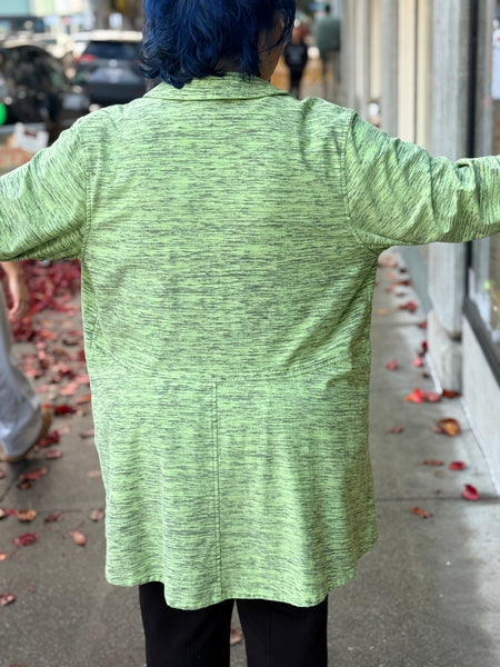 Kleen Heathered Pocket Top- Key Lime