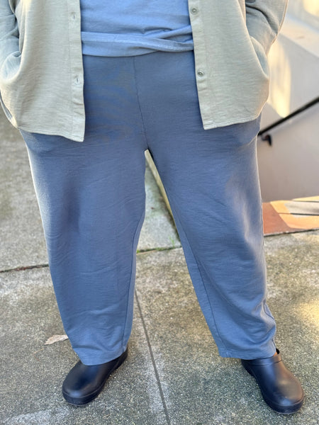 Eileen Fisher Organic Cotton Terry Slouch Pant-Eucalyptus