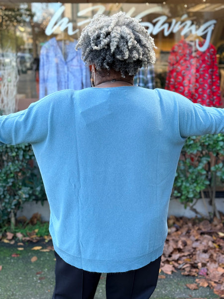 Amazing Woman Lightweight Macy Sweater-Petrol