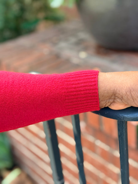 Amazing Woman Lightweight Macy Sweater-Rouge