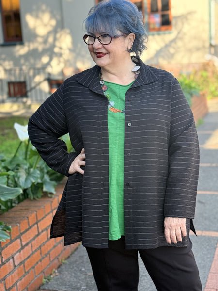 Christopher Calvin Mandarin Swing B/W Stripe