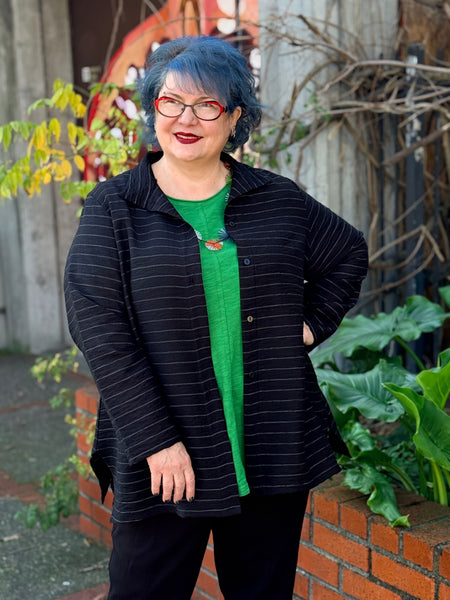 Christopher Calvin Mandarin Swing B/W Stripe