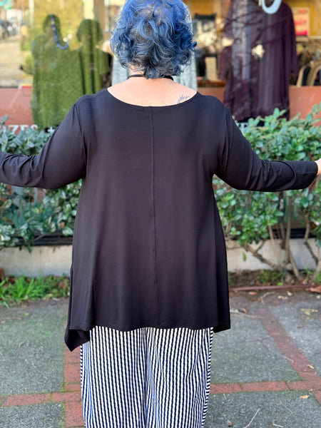 Kozan Juliette Top-Black Tencel