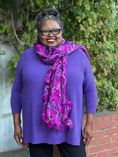 Amazing Woman Cassi One Size Sweater-Violet