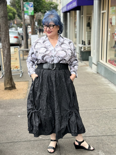 Noen Textured Bubble Skirt Black