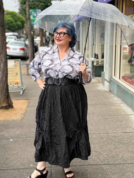 Noen Textured Bubble Skirt Black
