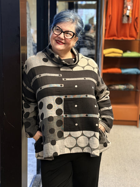 Yaza Gauze Cowl Tunic-L/XL