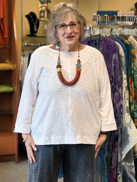 Habitat Peruvian Cotton Summer Boatneck-White