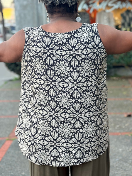 Blue Sky Bamboo/Linen Jimmy Tank-Sand Ventana