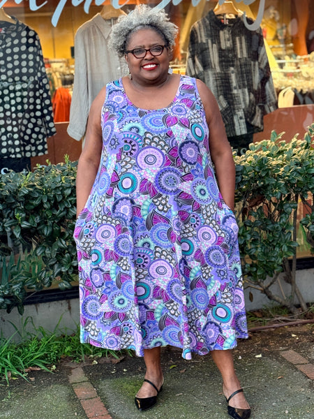 Blue Sky Evangelina Dress-Royale Peacock