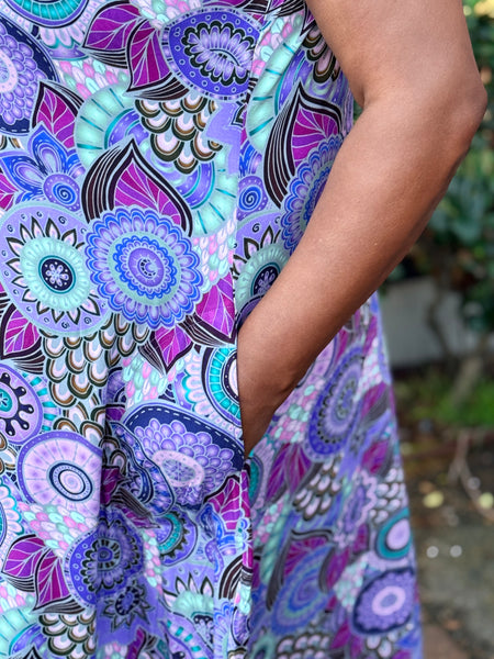 Blue Sky Evangelina Dress-Royale Peacock