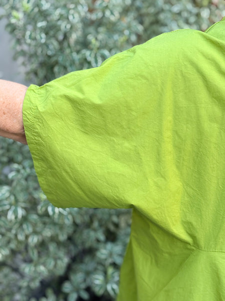 Transparente Cotton Coat Dress-Kiwi