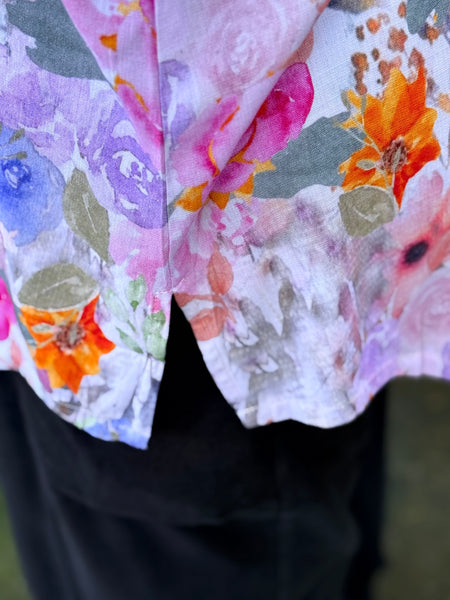Blue Sky Samantha Blouse-Pink Bouquet