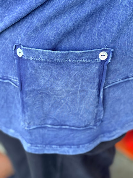 Jess and Jane Terry Spnadex Cardigan- Denim