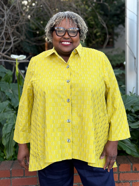 Niche Wray Blouse Chess Cotton -Gold
