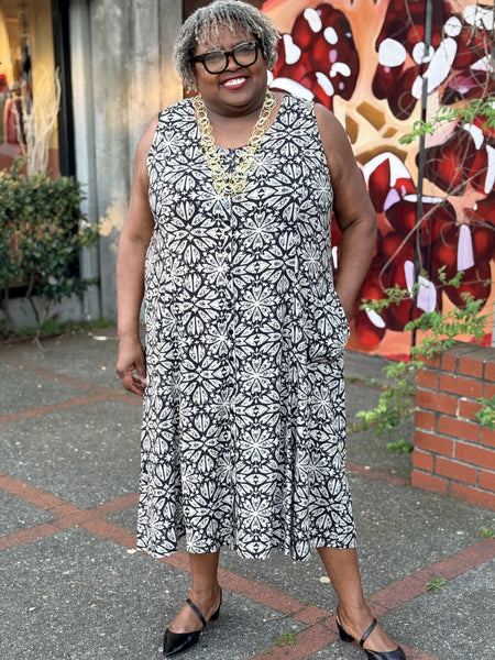 Blue Sky Bamboo Linen Madison Dress-Sand Ventana