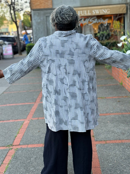 Niche Wray Swing Blouse-Shadow Plaid