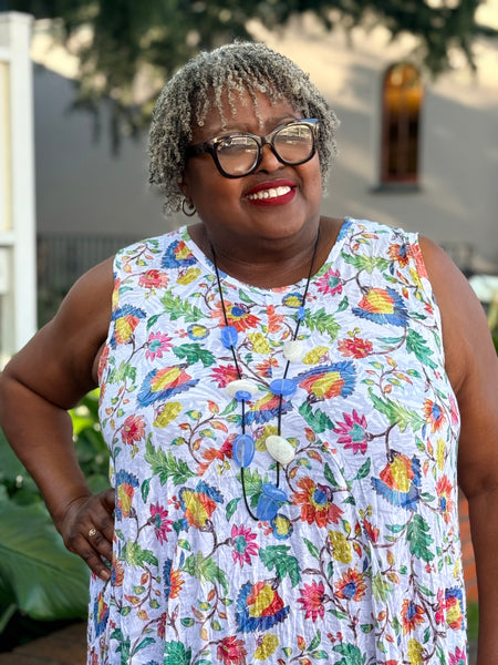 Shana Crinkle Tank Dress-Floral