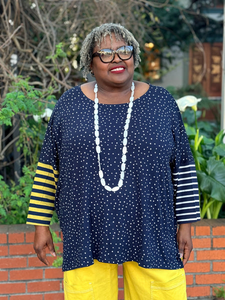 Alembika Starry Skies Boxy Tee- Navy