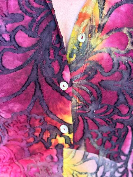 Alembika Tangled Drape Pocket Dress- Raspberry