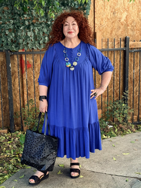 The Parlour Margaret Dress- Royal Blue