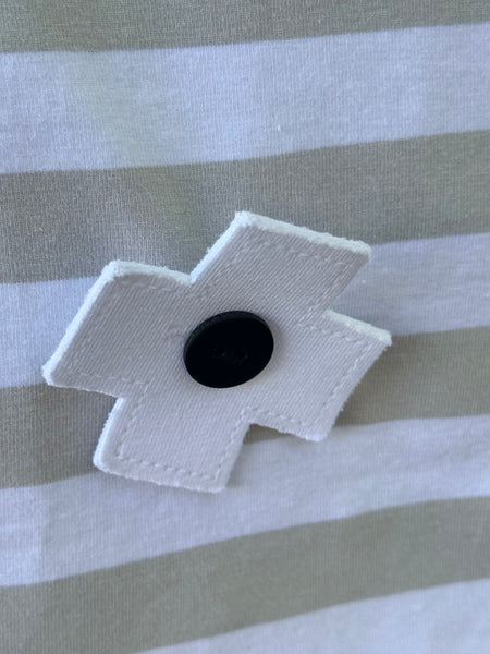 Pluslavie (PLU) Cement Stripe Big Tee- OS