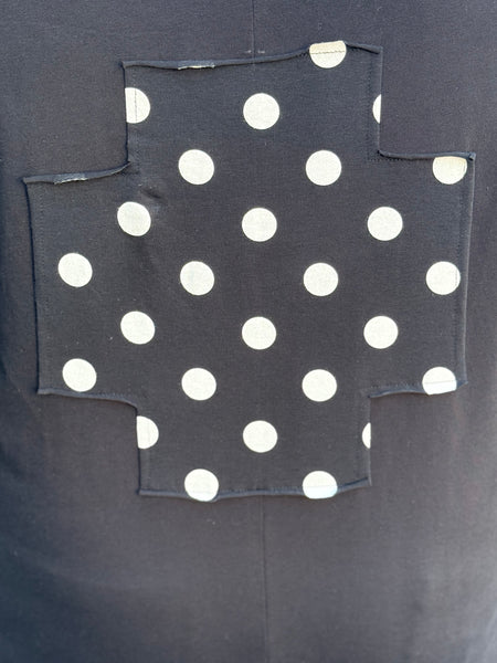 Pluslavie (Plu) Big Tee- Black with Dot Plus