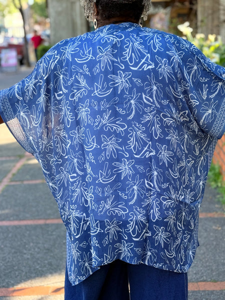 Vivante Print Kimono-Jeans