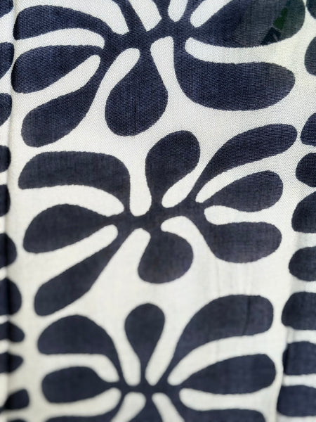 Vivante Print Open Kimono-Black