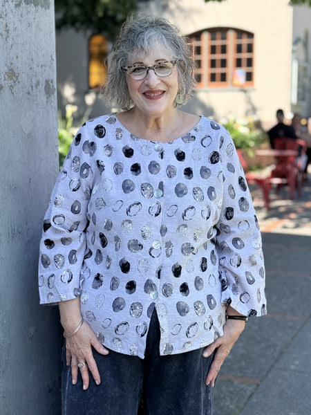 Habitat Linen Dot Button Up