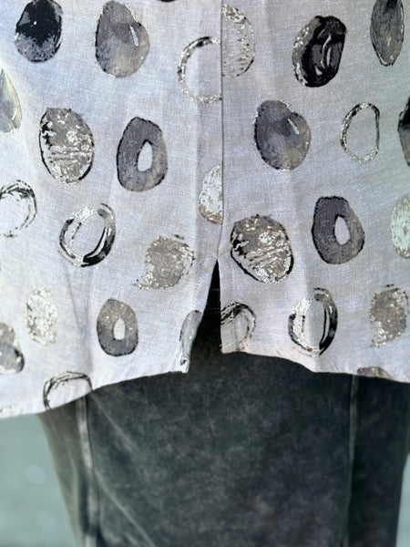 Habitat Linen Dot Button Up