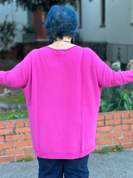 Amazing Woman Cassi One Size Sweater-Cerise