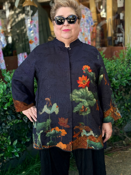 Citron Mandarin Tuck Shirt-Lotus Paradise