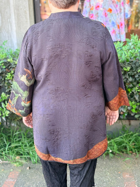 Citron Mandarin Tuck Shirt-Lotus Paradise