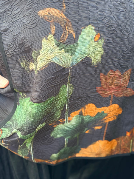 Citron Mandarin Tuck Shirt-Lotus Paradise