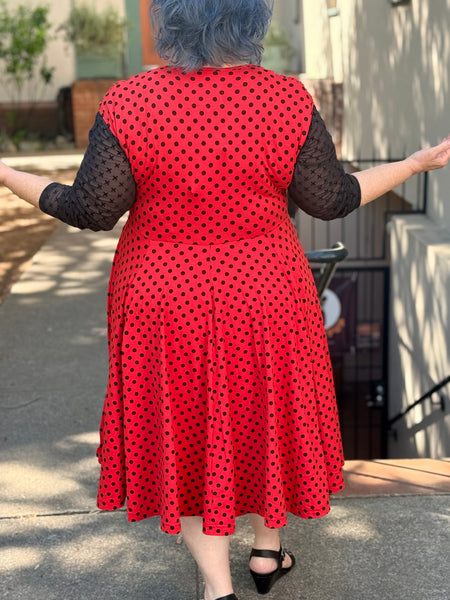Effie's Heart Ariel Sleeveless Dress- Ladybird Print
