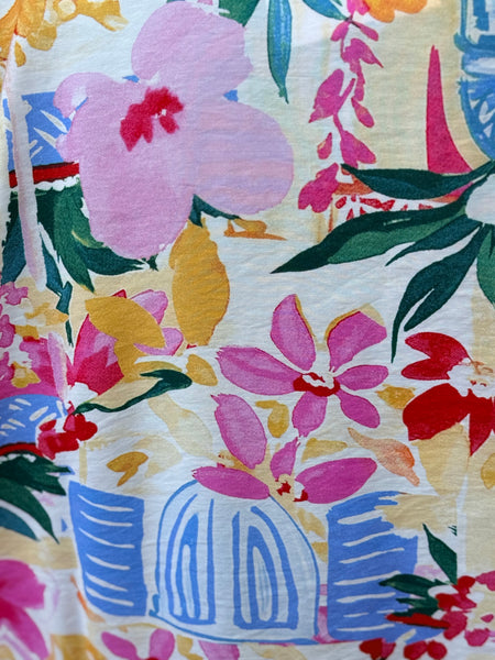 Sydney Project Capri Print Hi-Lo Button Down