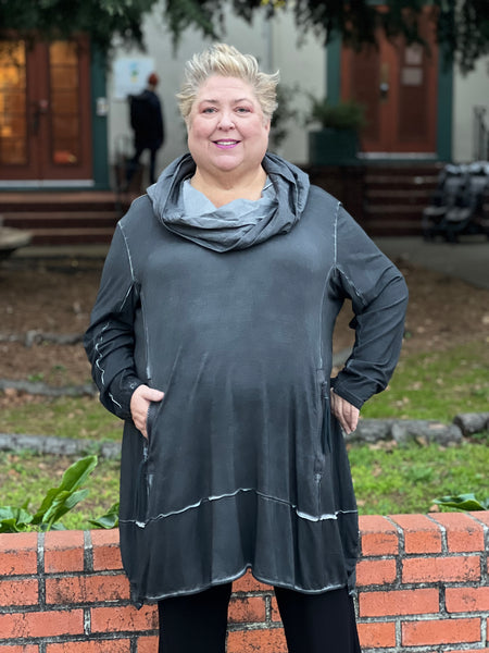 Zilberman Cowl Tunic Anthracite