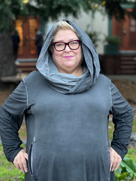 Zilberman Cowl Tunic Anthracite