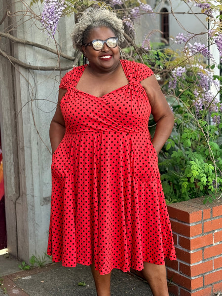 Effie's Heart Ariel Sleeveless Dress- Ladybird Print